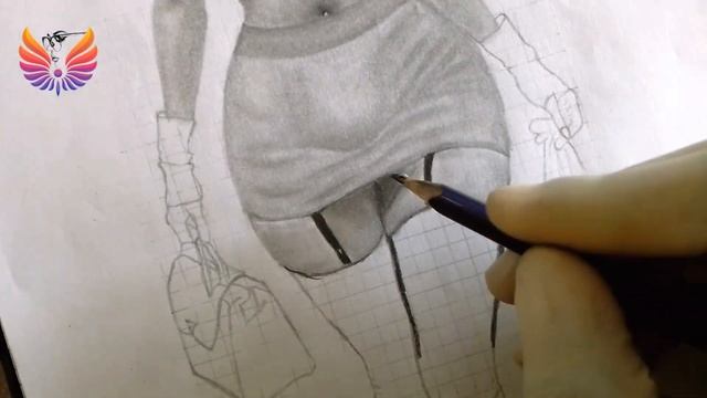 How to draw female body #cute lady with background | step by step | #PencilArt4all смотреть онлайн