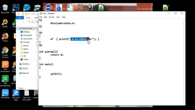 Flex/lex program compiler design -2 смотреть онлайн