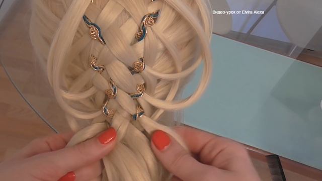 Коса Ажурная сдвоенные четырёхпрядки. Видео-урок смотреть онлайн