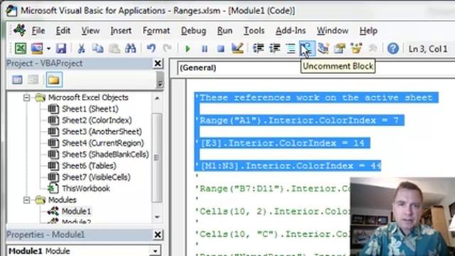 Excel Video 420 VBA Editing Shortcuts and Selecting the Current Region смотреть онлайн