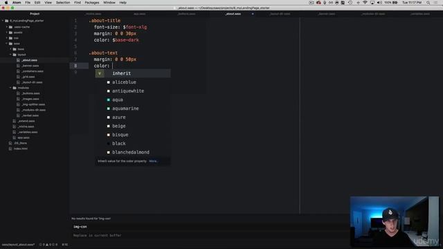 92.  Final Project Styling the next Container with Sass - Full stack web development Tutorial Cours смотреть онлайн