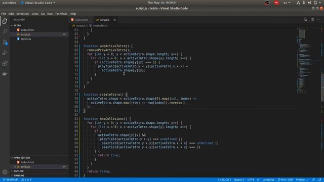 Создание игры Тетрис на JavaScript | Часть 2 | Tetris game in JavaScript. смотреть онлайн