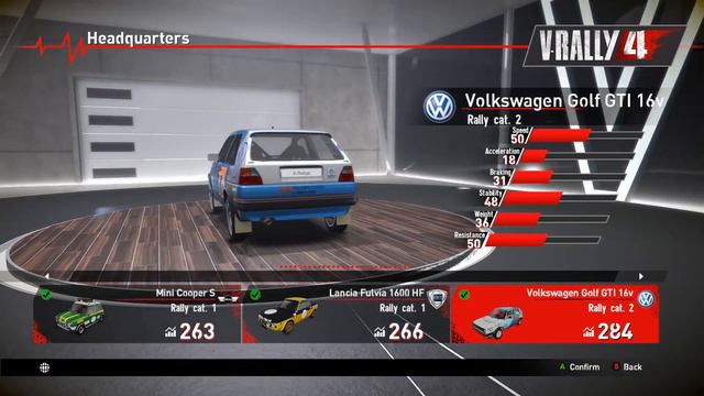V-RALLY 4 - ALL Cars In Showroom
