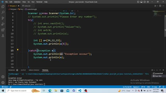 Built in Exception Handling in Java смотреть онлайн