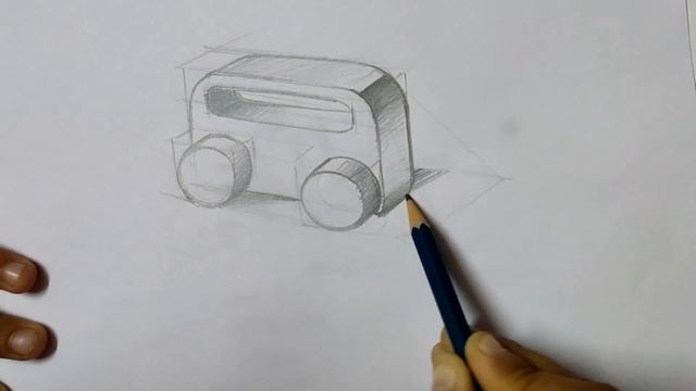 Sketching wooden toy car. смотреть онлайн