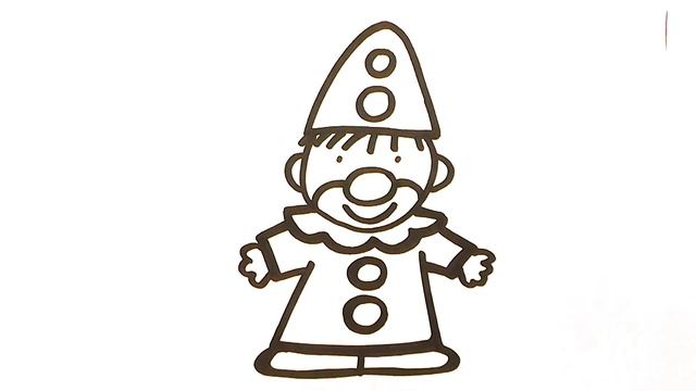 Как нарисовать КЛОУНА / мультик раскраска КЛОУН для детей / Раскраски малышам смотреть онлайн