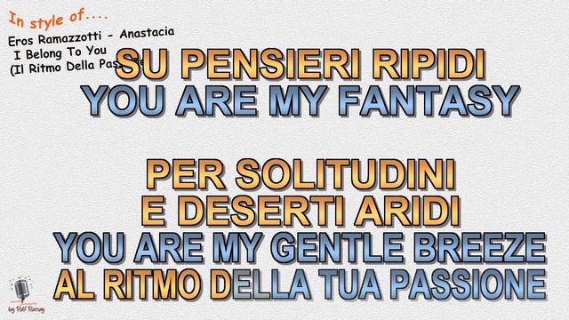 Eros Ramazzotti, Anastacia - I Belong To You (Il Ritmo Della Passione) - Cover(Playback) смотреть онлайн