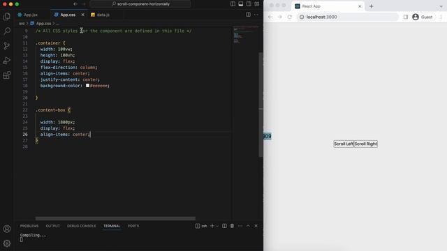 How to Create a Horizontal Scrolling Component with Buttons in React смотреть онлайн