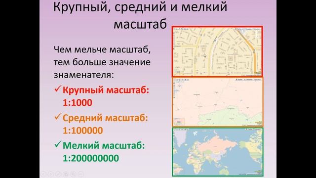 Масштаб на карте. Презентация урока смотреть онлайн