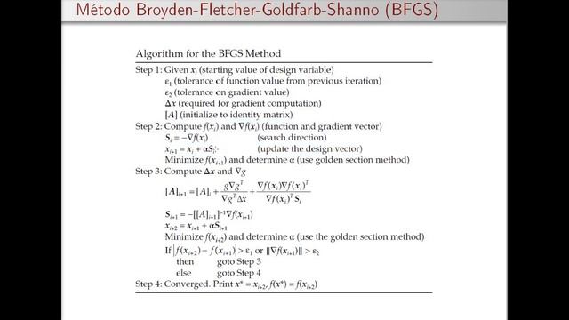 Broyden-Fletcher-Goldfarb-Shanno (BFGS) optimization method смотреть онлайн
