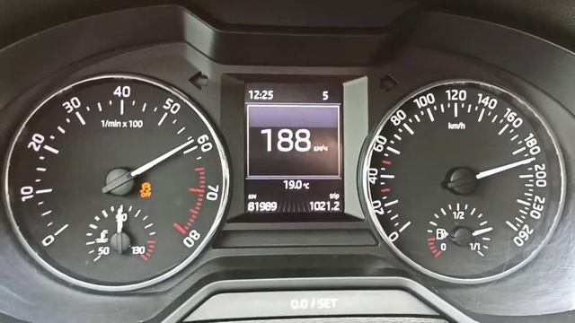 Skoda Octavia А7 1,8 DSG7 Разгон 0-220 км/ч.