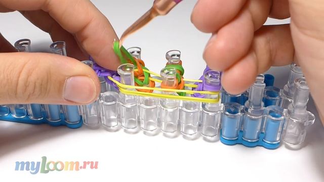 Браcлет ГЕРБЕРТ из резинок Rainbow Loom Bands. Урок 309 | Bracelet Rainbow Loom смотреть онлайн