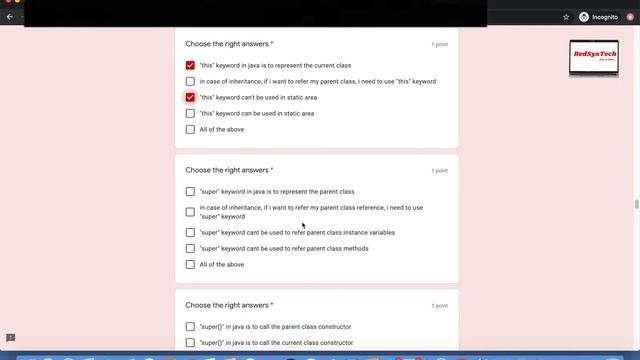 Refresh Java - Fundamentals of Java Programming | Q & A | Interview Preparation | Java | RedSysTech смотреть онлайн