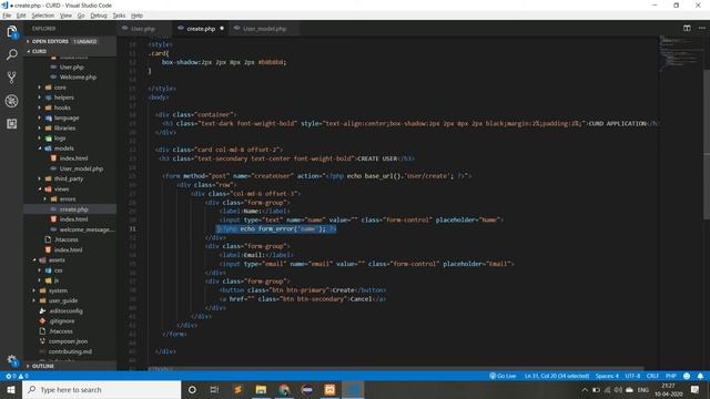 INSERT DATA INTO DATABASE USING CODEIGNITER (PHP FRAMEWORK) || CURD APPLICATION USING CODEIGNITER смотреть онлайн