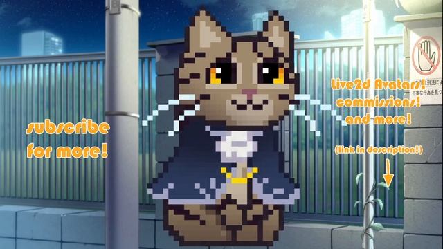 @Raelice Pixel Cat #Live2D / #Vtube Avatar - Recolor+Accessory (Etsy!) смотреть онлайн