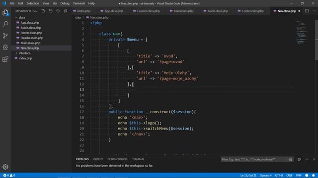 OOP PHP PROJECT TODO Part 2: Main and User navigation смотреть онлайн