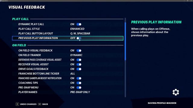 How To Enable/Disable Previous Play Information Madden NFL 21 смотреть онлайн