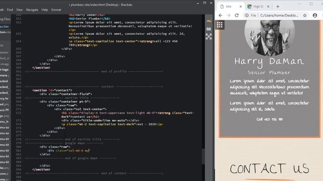 bootstrap 4 plumber google Maps html смотреть онлайн