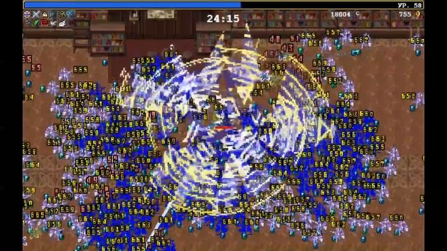 Библиотека и Эволюция оружия / Пентаграмма и Имельда Бельпаэзе / Vampire Survivors прохождение смотреть онлайн