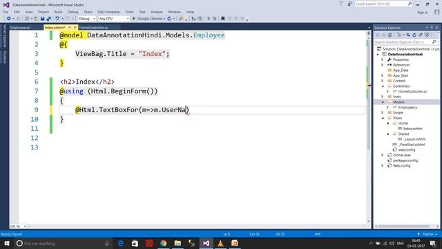 Lecture 8 - Data Annotation in ASP NET MVC Hindi Part 1 смотреть онлайн