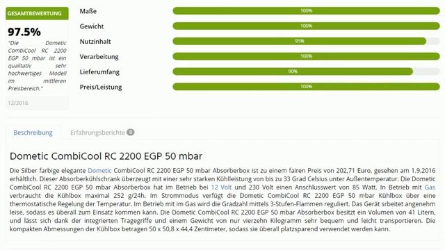 Dometic CombiCool RC 2200 EGP 50 mbar | Tipps und Preisvergleich смотреть онлайн