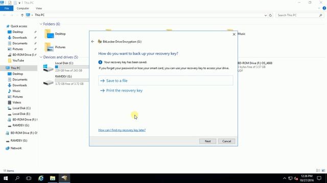 How To Use Bitlocker || Lock Drive Using Bitlocker In Windows Server 2016