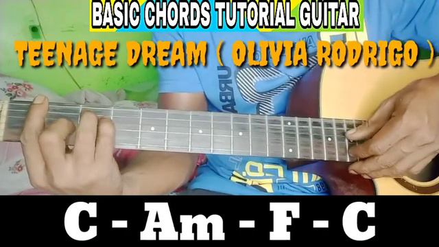 TEENAGE DREAM ( OLIVIA RODRIGO ) BASIC CHORDS TUTORIAL GUITAR смотреть онлайн