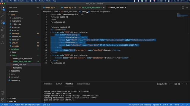 Clase 06 - Model Forms para Actualizar y Crispy Forms смотреть онлайн