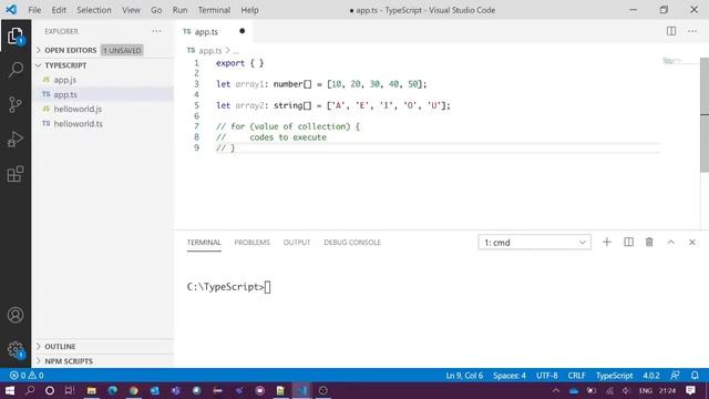 TypeScript Tutorial | For of Loop смотреть онлайн