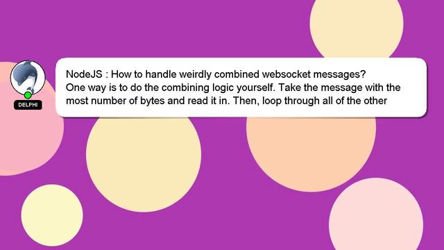 NodeJS : How to handle weirdly combined websocket messages? смотреть онлайн