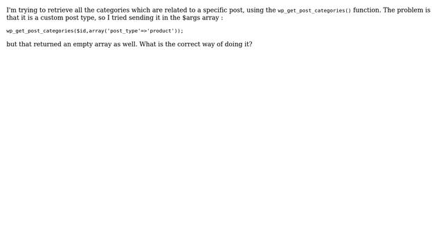 Wordpress: Get categories for a specific post - Custom post type (2 Solutions!!) смотреть онлайн