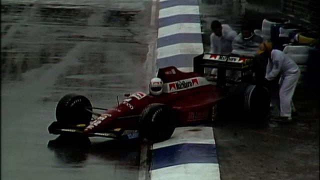 Гран-При Австралии 1989г. Момент аварии Айртона Сенны и Мартина Брандела