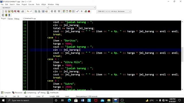 Program Kasir Sederhana || Dev C++|| Menggunakan do while, switch case, if else|| смотреть онлайн