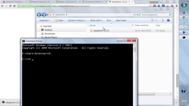 Selenium Python Tutorial - Installing pip on windows смотреть онлайн