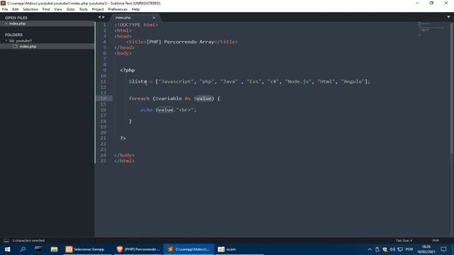 PHP - Percorrer um array usando foreach ou for смотреть онлайн