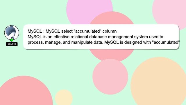 MySQL : MySQL select "accumulated" column смотреть онлайн