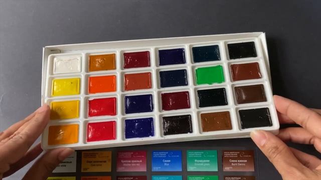 Sonnet Studio Watercolour Set -24 Shades by Nevskaya Palitra (Timelapse of Shade Test & Quick Demo) смотреть онлайн
