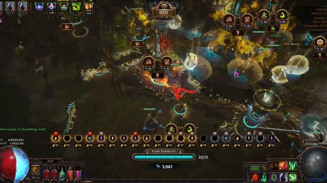 PoE 3.16 chaos Chains of Command Occultist Blight-ravaged Map смотреть онлайн