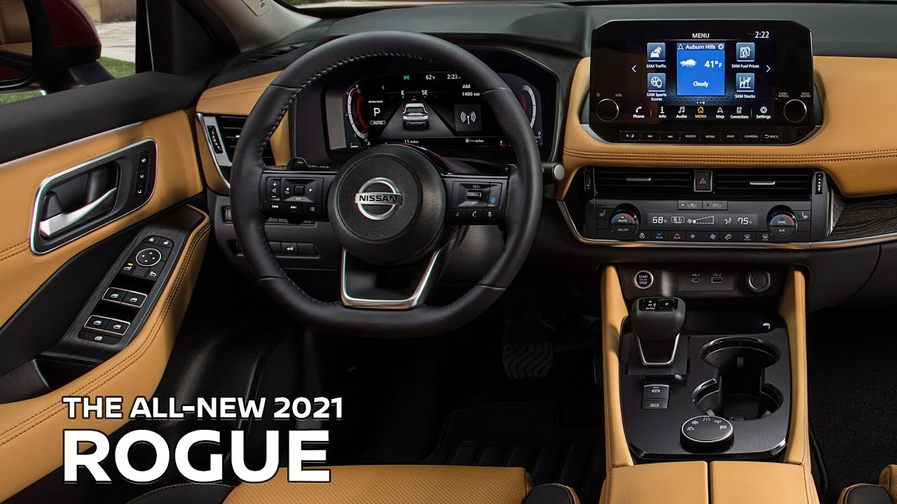 Nissan Rogue 2021 года - ИНТЕРЬЕР Четко организованный салон. смотреть онлайн