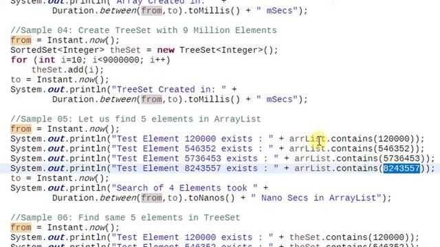 Java Collections - TreeSet vs ArrayList Performance Study | Java Tutorial Part 1 #028 смотреть онлайн