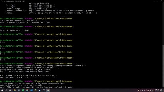 Generar clave SSH Windows - Agregarla a Github - Clonar con SSH смотреть онлайн