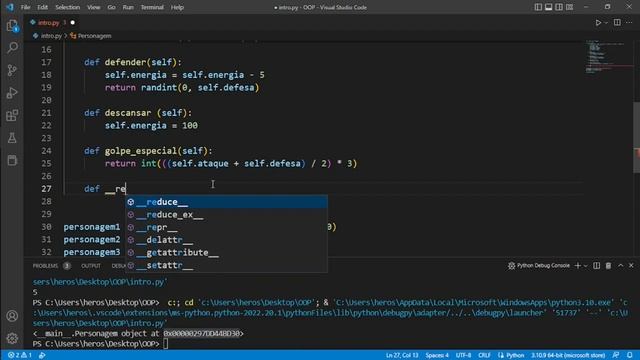 Introdução à Orientação a Objetos com Python | Criando um Personagem de RPG смотреть онлайн