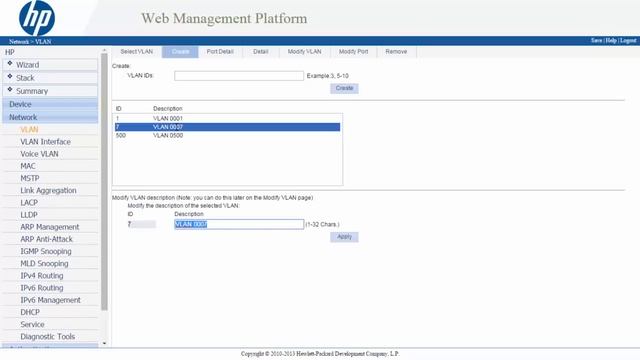 HP Switch - VLAN Configuration (JE009A) смотреть онлайн