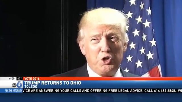 Trump says Rob Portman is with him '100%' (9.21.16) смотреть онлайн