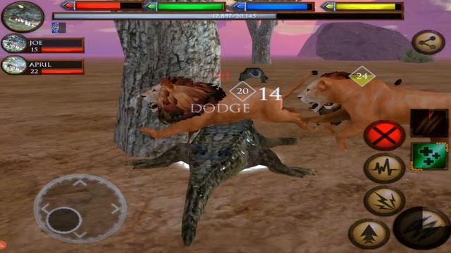 Furious Crocodile VS Angry Savanna and Elderly Lion Boss Fight, Ultimate Savanna Simulator смотреть онлайн