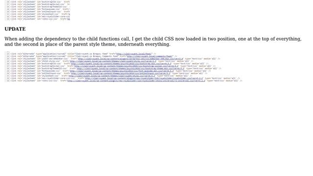 Wordpress: Child style loads before all parent styles смотреть онлайн
