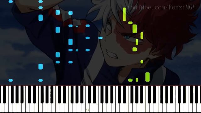 [Boku no Hero Academia Season 3 OP] "ODD FUTURE" - UVERworld (Synthesia Piano Tutorial) смотреть онлайн