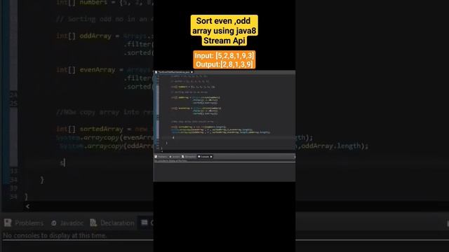 How to Sort an even and odd array using java 8 Stream Api ? #java #interview #javaforbeginners смотреть онлайн