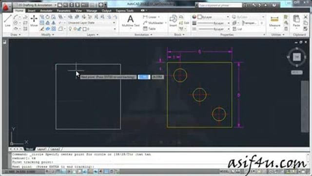 AutoCAD Essential Training 24 Temporary Tracking смотреть онлайн