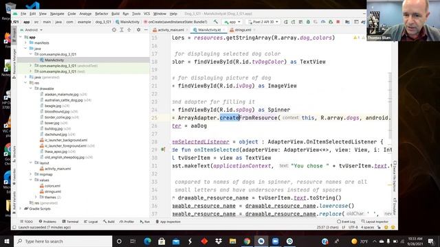 Android App: Dog Breed Spinner Controlled ImageView (Revisited) смотреть онлайн